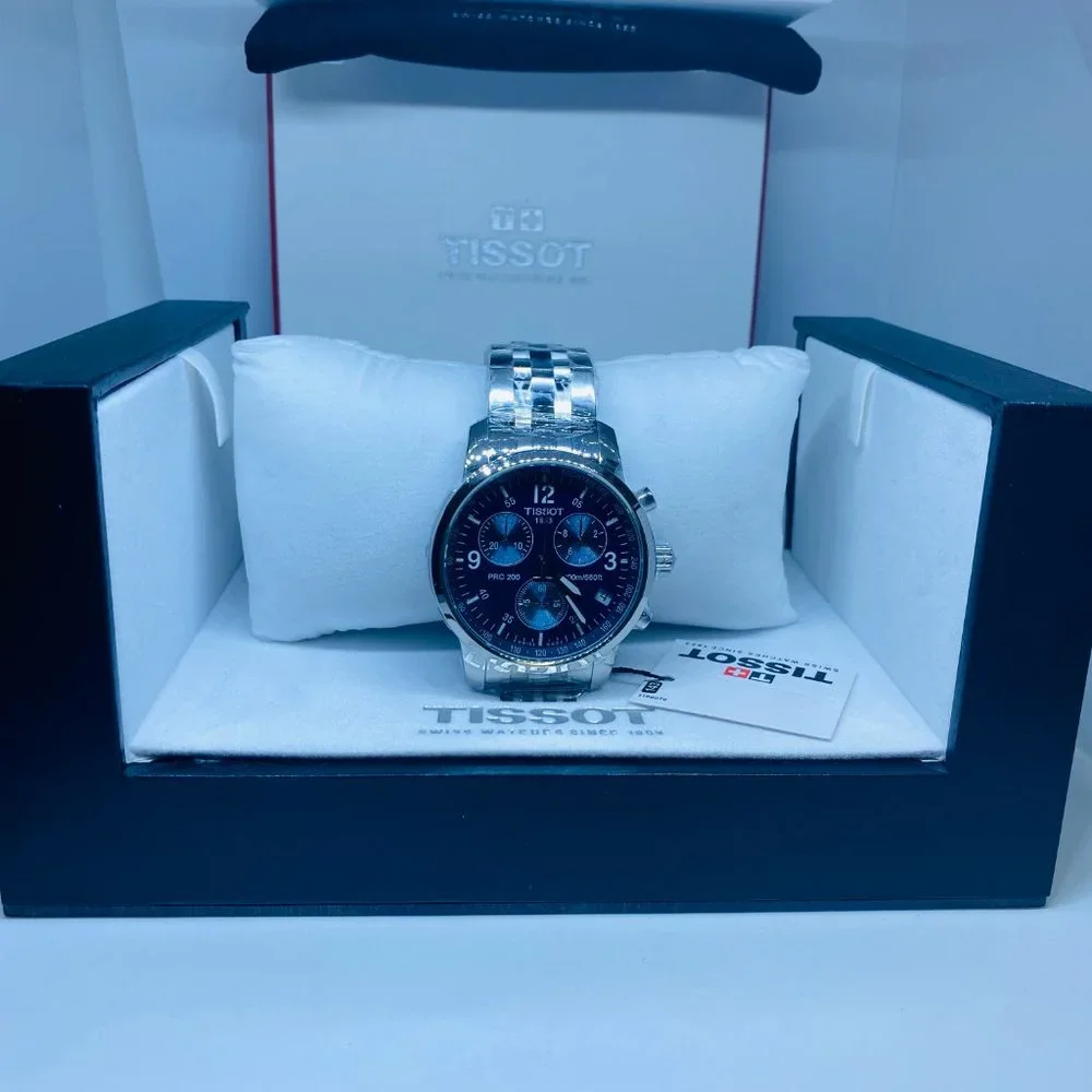 Tissot Men's Blue Face Chrono Watch T17.1.586.42